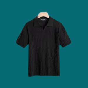 Black Half Sleeve Polo