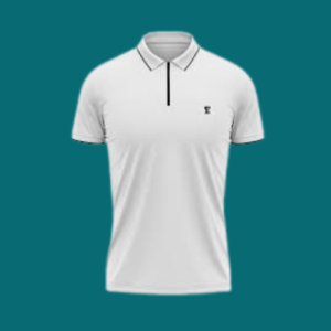 White Half Sleeve Polo